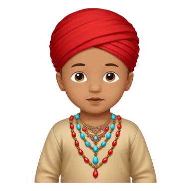  baby boy dressed in colorful ghalibiya with delicate decorations with a red Moracain tarbush  sticker