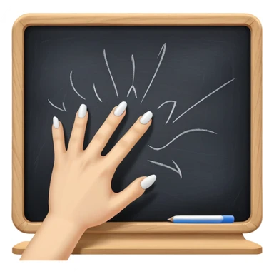 Nails scratching chalkboard sticker