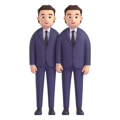 man wearing a suit with black horizontal stripes sticker