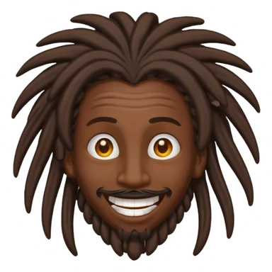 Dark skinned dreadhead with mind blowed sticker