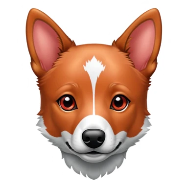 Small Red heeler with transparent background  sticker