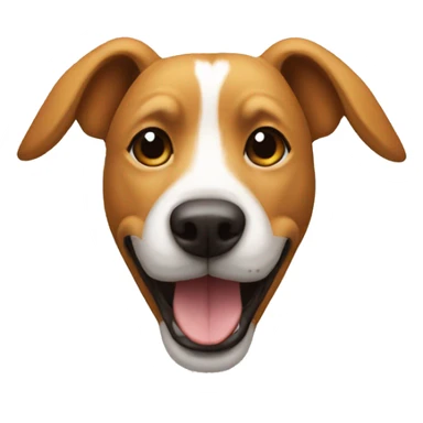 Smiley face with dog ears and snout sticker