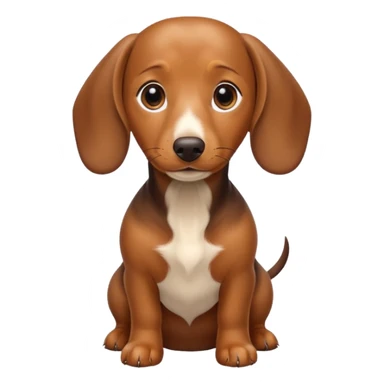 Dachshund brown and cream  sticker