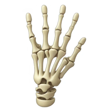 ok hand skeleton sticker