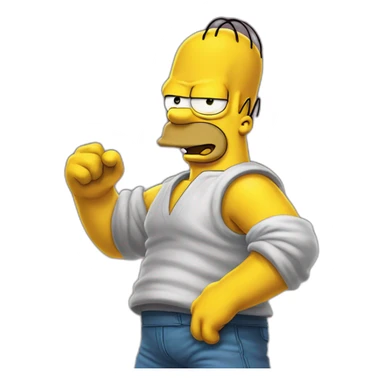 Homer Simpson super sayan sticker