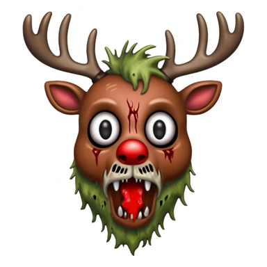 Rudolph reindeer zombie sticker