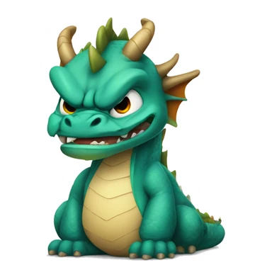 dragon angry frowning full body not asian sticker