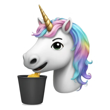 unicorn taking a shit sticker