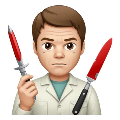 dexter Morgan with scalpel knife sticker