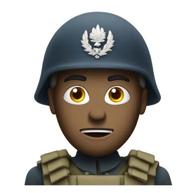 angry French soldier sticker