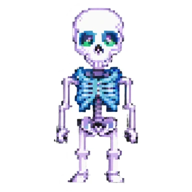 A surprised skeleton, version 4. sticker