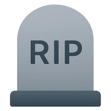 "RIP" gravestone  simple gradient sticker