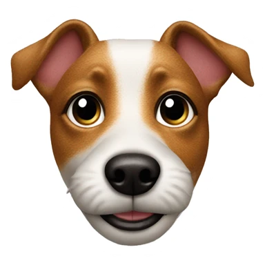  jack Russel dog face textured as a ham sticker