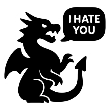 Dragon saying "I hate you" sticker