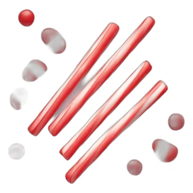 À sugar sticks red and White of candy  sticker