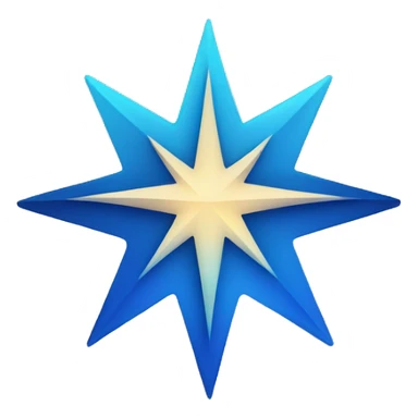 gradient blue north star sticker