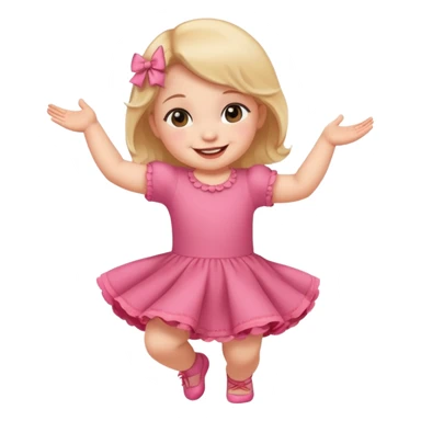 dance small baby girl sticker