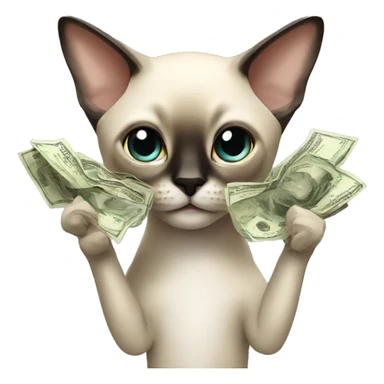 siamese with money sticker