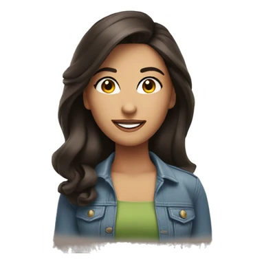 Beautiful brunette winks sticker