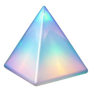 beautiful white opal pyramid  sticker