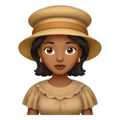 black woman with hat dress sticker