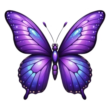 Dark Purple Butterfly Sparkly sticker