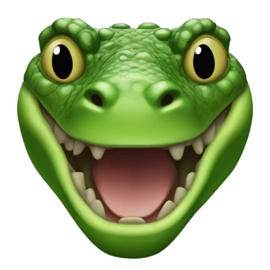 Green Gila Monster Face Big Chin sticker