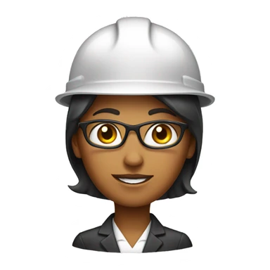 secretary with builders hat sticker