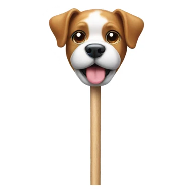 Dog on a stick  sticker