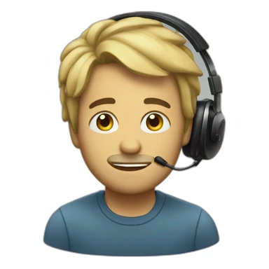 Man  listening song sticker