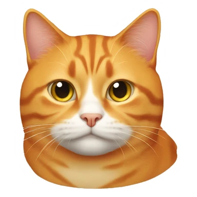 Orange fat tabby cat sticker