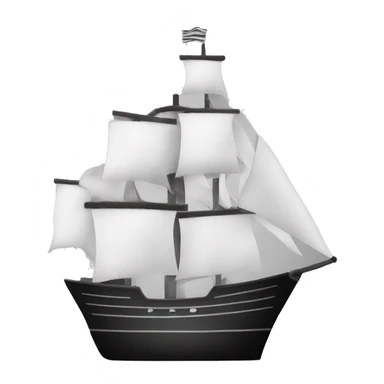 Ship monochrome  sticker