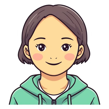 smiling girl looking at viewer sticker