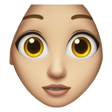 Wide eyes and a mouth a gape sticker