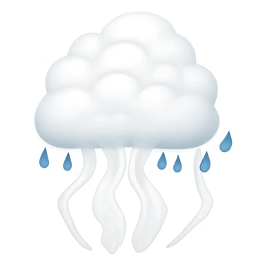 Remove the bowl and any water, show only the white, slightly transparent steam cloud with no background. sticker