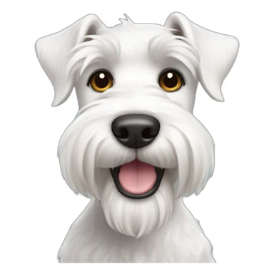Cute White Schnauzer sticker