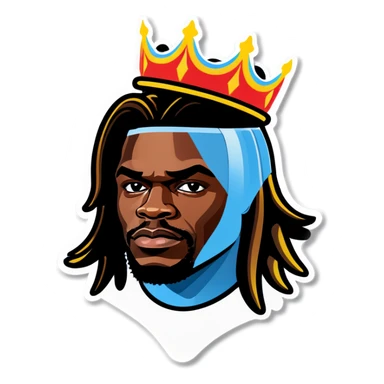 Derrick Henry wearing a crown sticker