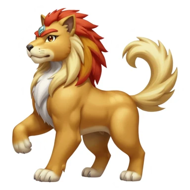 White Shiny Anthro Entei-feline-cat (full body) sticker