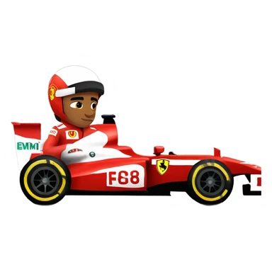 Lewis HAmilton in Ferrari f1 car sticker