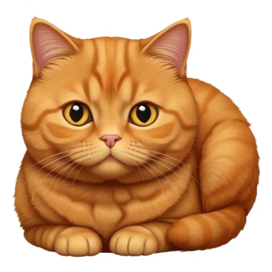 British shorthair ginger cat, solid color with no markings sticker