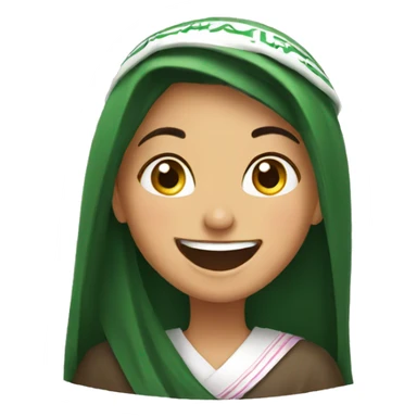 laughing saudi girl sticker