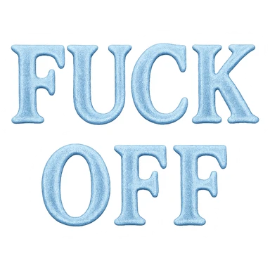 winter Fuck off text , remove background sticker