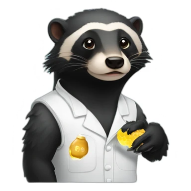 Honey badger science lab sticker