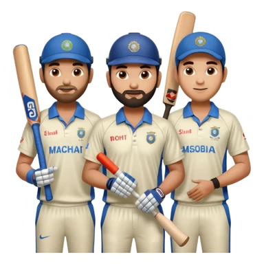 Virat Kohli and rohit sharma and ms dhoni sticker