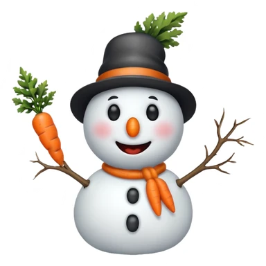 emoji snowman sticker