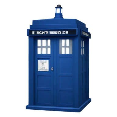 Blue TARDIS sticker