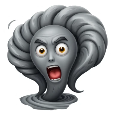 tornado with feary expression  sticker