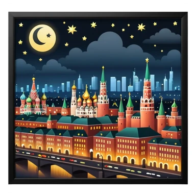 Moscow never sleeps sticker