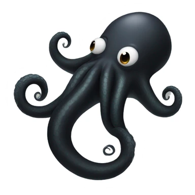 Single Black tentacle sticker