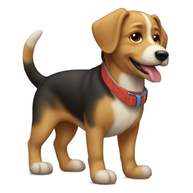 Perro subido a un patín  sticker